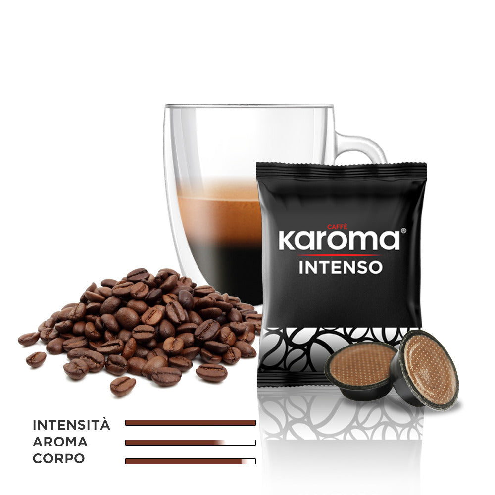 Caffè Karoma® Miscela Intenso, Forte e Cremoso Compatibili A Modo Mio®