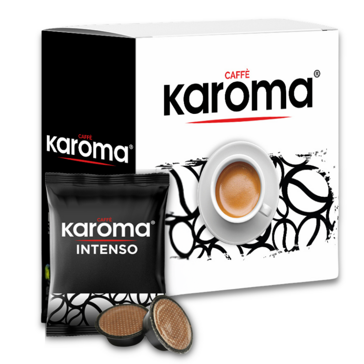 Caffè Karoma® Miscela Intenso, Forte e Cremoso Compatibili A Modo Mio®