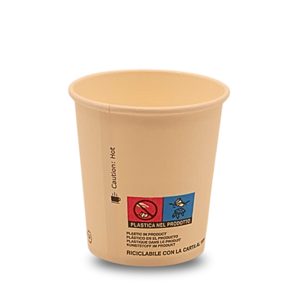 BIO-Becher 180 ml / 6 oz – Einwegbecher aus Papier – für Wasser und alkoholische Getränke