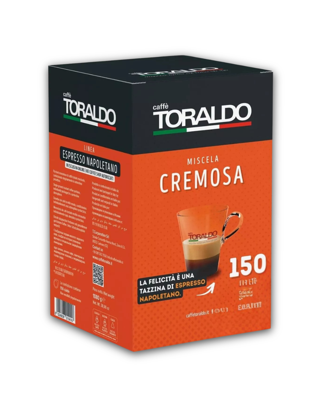 Cialde Caffè Toraldo® Miscela Cremosa, Espresso Napoletano