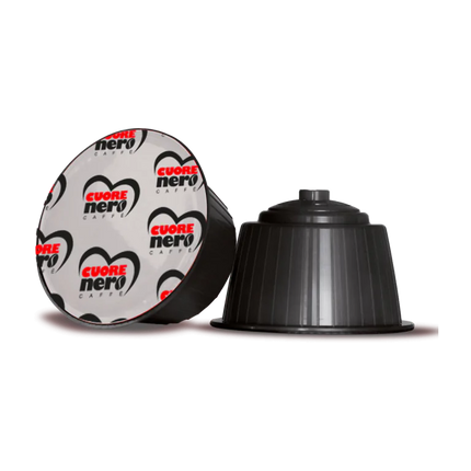 Cuore Nero Caffè - I GUSTOSI - 64 Kaffeepads Mischung Procida + 64 lösliche Beutel VORRATSPACKUNG