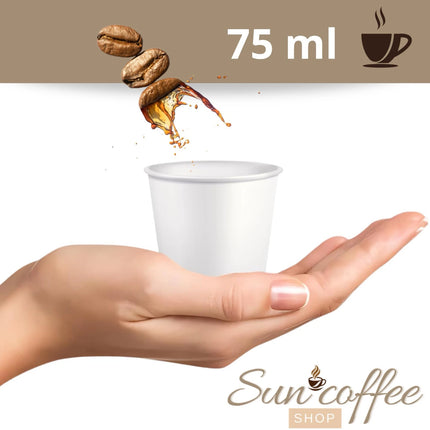 Bio-Einweg-Kaffeebecher aus Papier – 75 ml